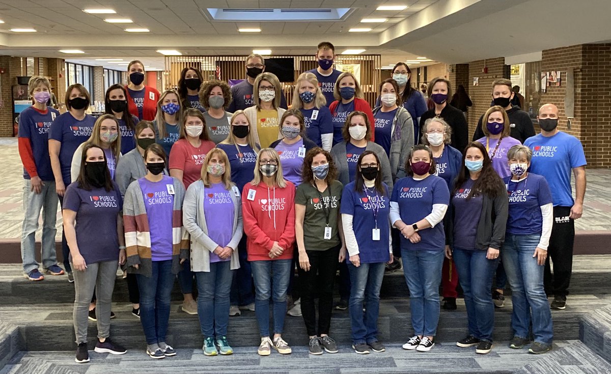 BHSBlair's tweet photo. The Blair HS staff loves public schools! 

@NElovesPS https://t.co/70sHHZKMda