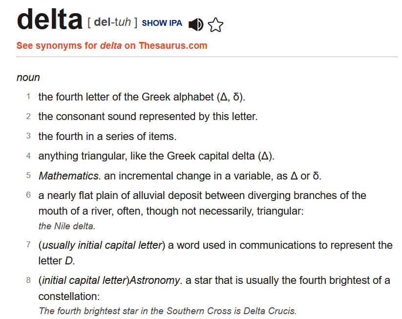 9) While the symbol for 'delta' is a triangle, it also represents the number 4.4th letter4th in a series4th brightest star444Why is this important?