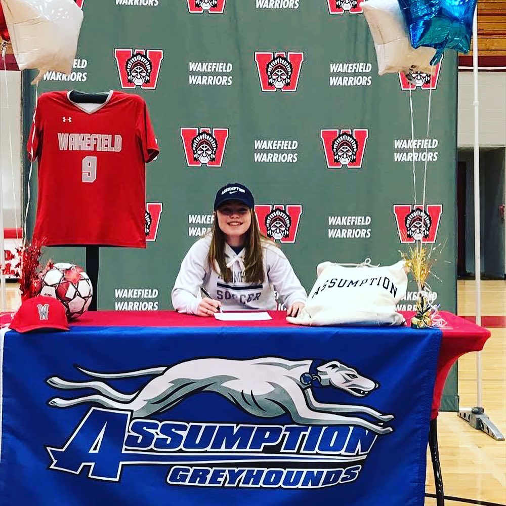 wakegirlssoccer's tweet image. Congrats to Haley Faulkner on signing her NLI to Assumption!! Your hard work has paid off!! Go Hounds!! @EMGSCA @Ml12Athletics @AssumptionWSOC