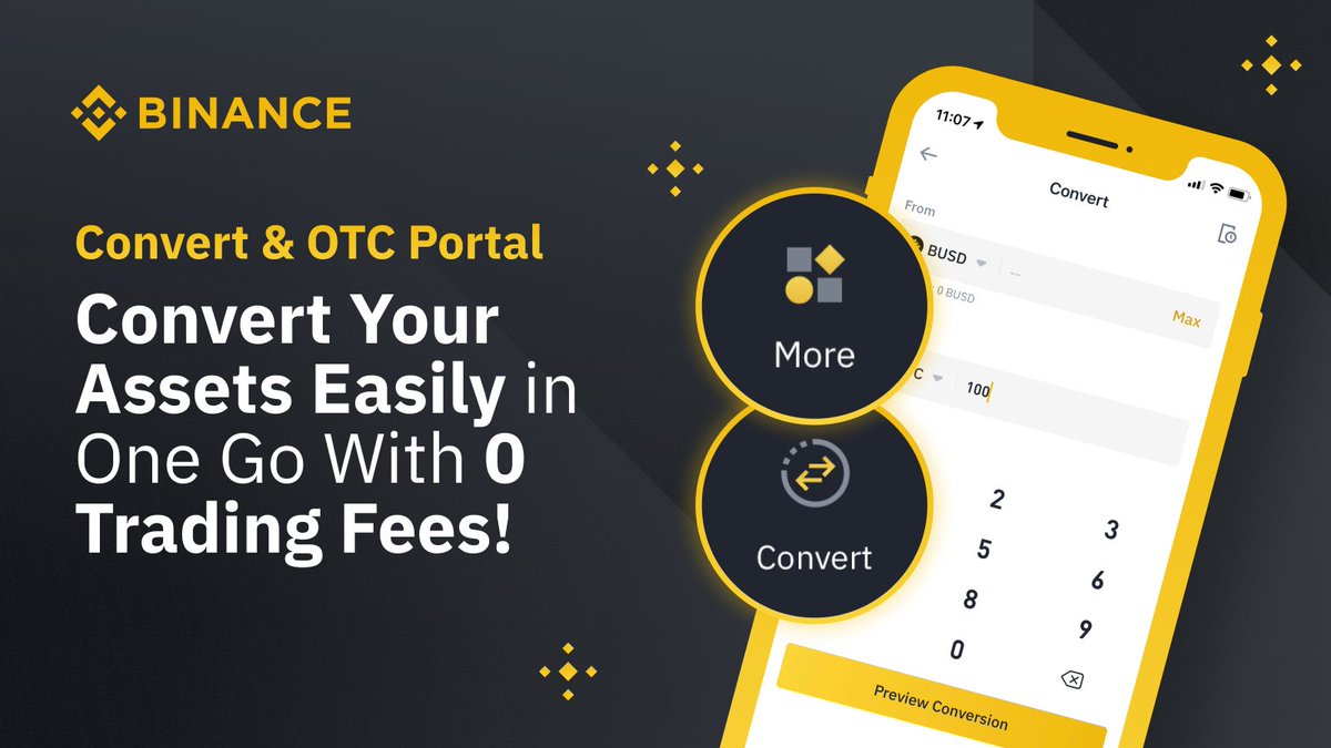 Convert &amp; OTC Portal Now Available on the #Binance App

➡️ binance.com/en/support/ann…