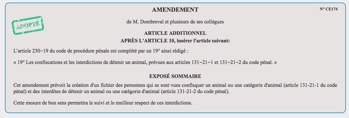 LoicDombreval's tweet photo. ✅ 📇 Mon amendement sur la création d’un fichier des personnes interdites de détenir des animaux pour cause de maltraitance a été adopté ce matin en commission. Excellente nouvelle qui sera confirmée j’en suis certain la semaine prochaine dans l’hémicycle. https://t.co/hxwXhVK2UP