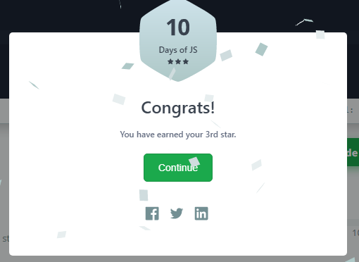 sanyal_anwesha's tweet image. there should be a screen recording option on the laptop as well! I love this animation from hackerrank but can't record it!! lol! these stars make me happy! #javascript #100dayschallenge #10daysofjavascript #happiness #day28to30 #beginner #learner #hackerrank #js #lotmoretocome