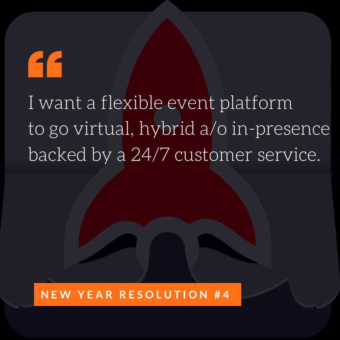 New year resolution #4. 
#eventprof #meetingprof #cmpc #event #virtualevent #hybridevent #ems #eventtech #eventplanning #meetingplanning