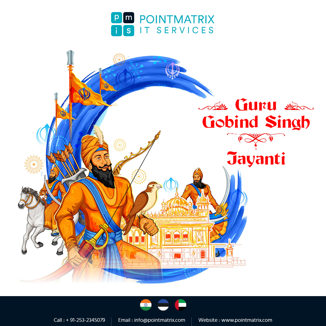 pointmatrix's tweet photo. Wishing you all a very happy and prosperous Guru Gobind Singh Jayanti!

#gurugobindsinghjayanti #GuruGobindSingh 
#softwaredevelopment #softwaredevelopmentexperts #softwaredeveloper #softwareengineer #pointmatrix #pointmatrixITservices #PMIS #mobileapp #webapplication https://t.co/xpckGizHL1