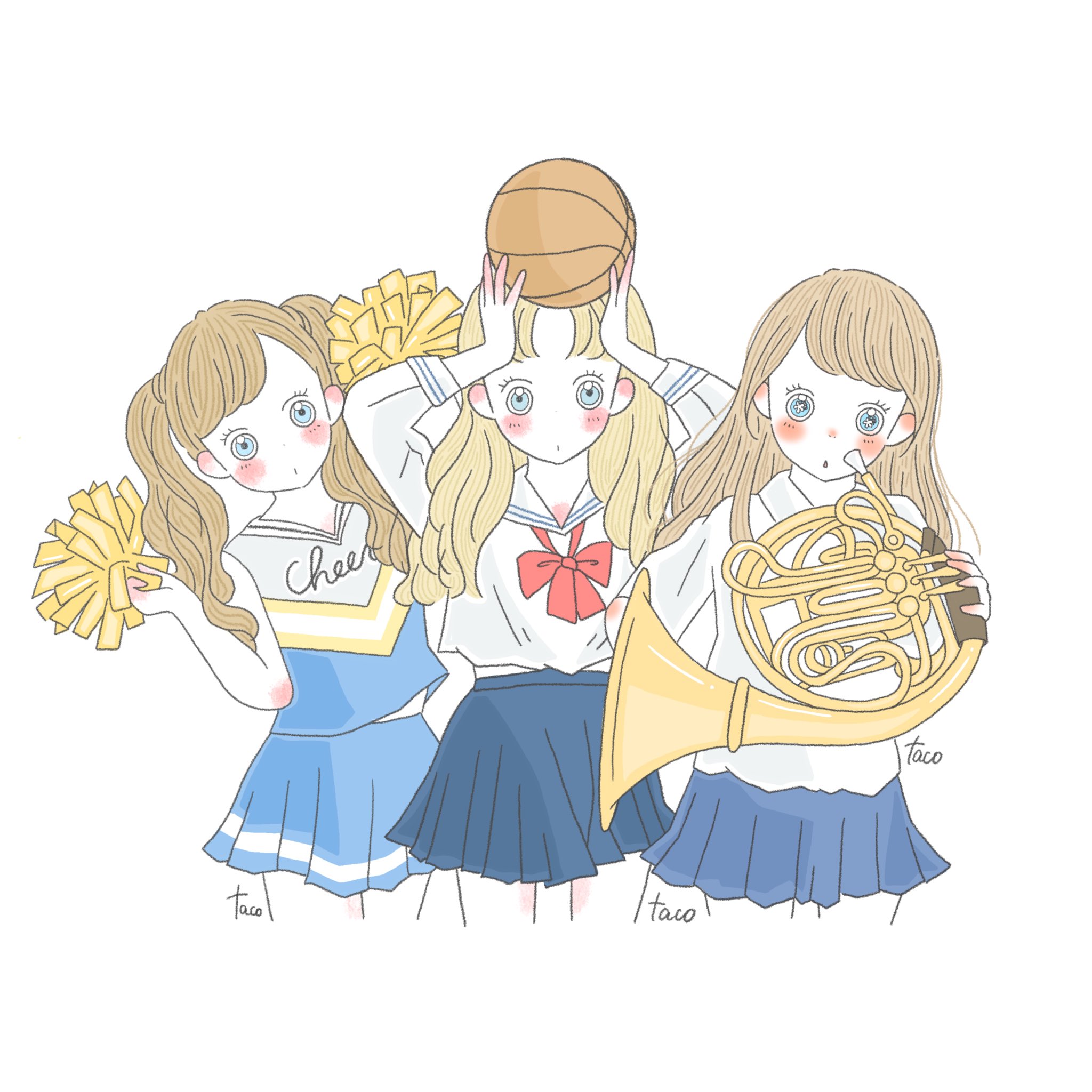 Tacomaru イラスト 部活イラストシリーズ バトミントン部 サッカー部 バレー部 テニス部 新体操部 チア部 バスケ部 吹奏楽部 軽音部 書道部 野球部 イラスト イラスト好きな人と繋がりたい 絵描きさんと繋がりたい Tacomaru イラスト 部活イラストシリーズ バトミントン部 サッカー部 バレー部 テニス部 新体操部 チア部 バスケ部 吹奏楽部 軽音部 書道部 野球部 イラスト イラスト好きな人と繋がりたい 絵描きさんと繋がりたい