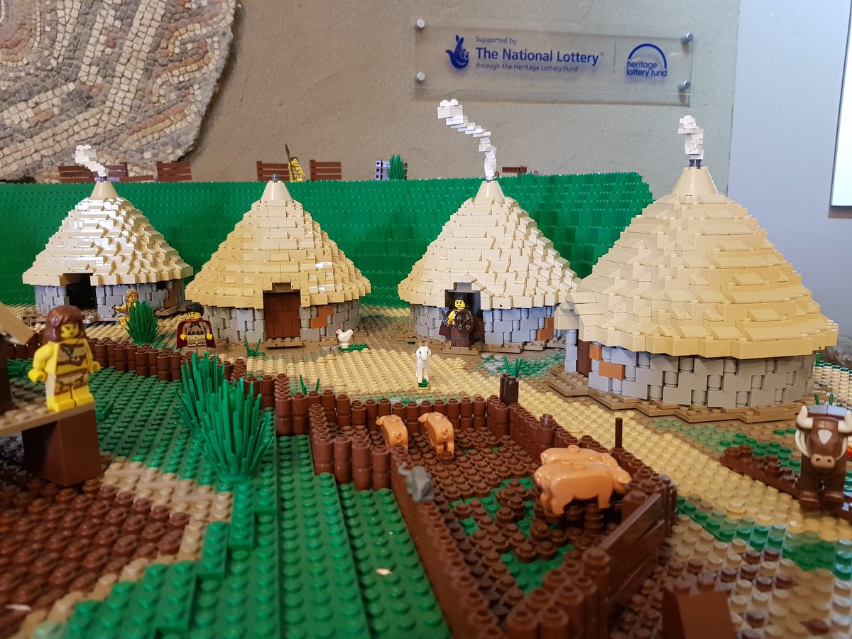 If we're talking  #Reconstruction (and we are) what better way to recreate the Iron Age than with this  #Lego   rebuild of Danebury hillfort  #Hampshire in  @AndoverMuseum It's even got a chicken   #HillfortsWednesday