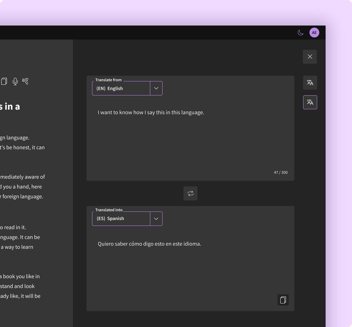 A sneak peek of Fluently 👀. We are launching very soon! Sign up to our newsletter to know when and to receive an Early Bird discount -> fluently.so/newsletter.