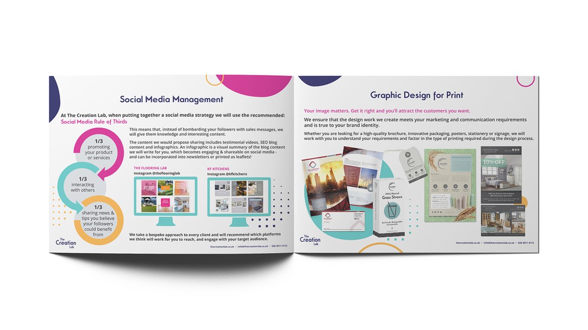 thecreationlab's tweet photo. Here is a preview of our NEW brochures, telling you all about everything we do to help businesses evolve and grow! 🌻

Interested in working with us? You can get in touch by sending us a dm!

View our brochure online here: https://t.co/WZEt9zBAfL https://t.co/fWb4vM3AU6