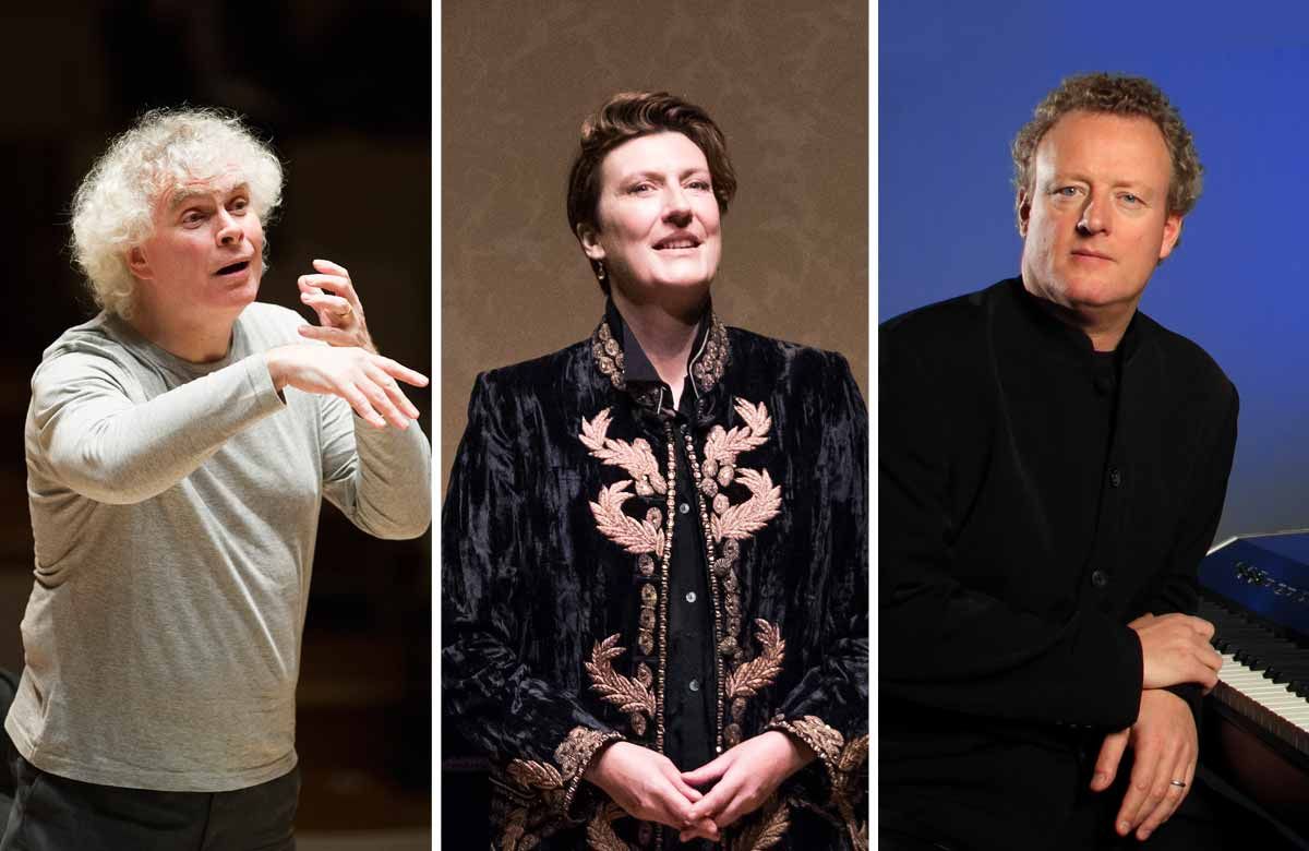 TheStage's tweet photo. Conductor Simon Rattle, opera star Sarah Connolly (@spconnolly) and composer @Howard_Goodall are among more than 150 music industry figures claiming the government has “shamefully failed” performers by neglecting them in its post-Brexit arrangements https://t.co/sFat6nCD0v https://t.co/bX5zdQ16Fr