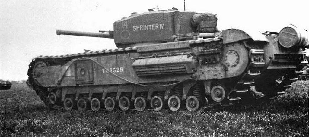 These modifications could vary down to the brigade or regimental level, allowing the majority of tanks to be identified to a brigade or regiment.**Restorers take serious note here... those 'post-war mods' may not be so, and factory spec is the death of reliable Churchills. /15