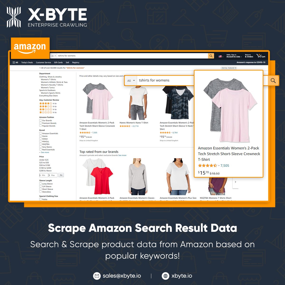 xbyteio's tweet image. Amazon Search result scraping helps you to extracts all the product attributes including Title, Price, Features, Specifications, Reviews, Ratings, etc.
xbyte.io/amazon-data-sc…
#ScrapeAmazonSearchResults #AmazonWebScraping #AmazonSearchResult #xbyteio #USA #UK #Australia #UAE