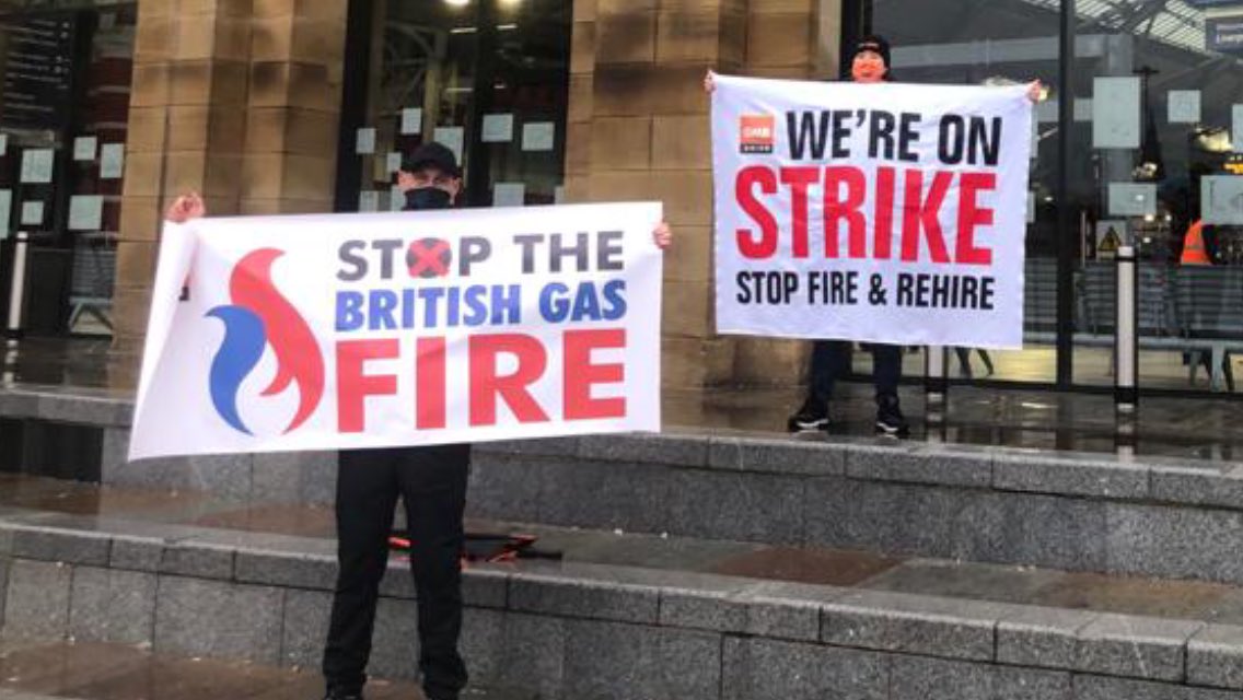 alancooper06's tweet photo. Stop the immoral practice of ‘Fire &amp; Rehire’. This strike isn’t about money! - If this goes through it’ll open the flood gates for all big businesses! #Strike2Day1 #BritishGasStrike #StopTheBritishGasFire @HazelJN @Femi_Sorry @Hepworthclare @IanByrneMP @TonyEvans92a @BrianReade https://t.co/DWhUDud1YN