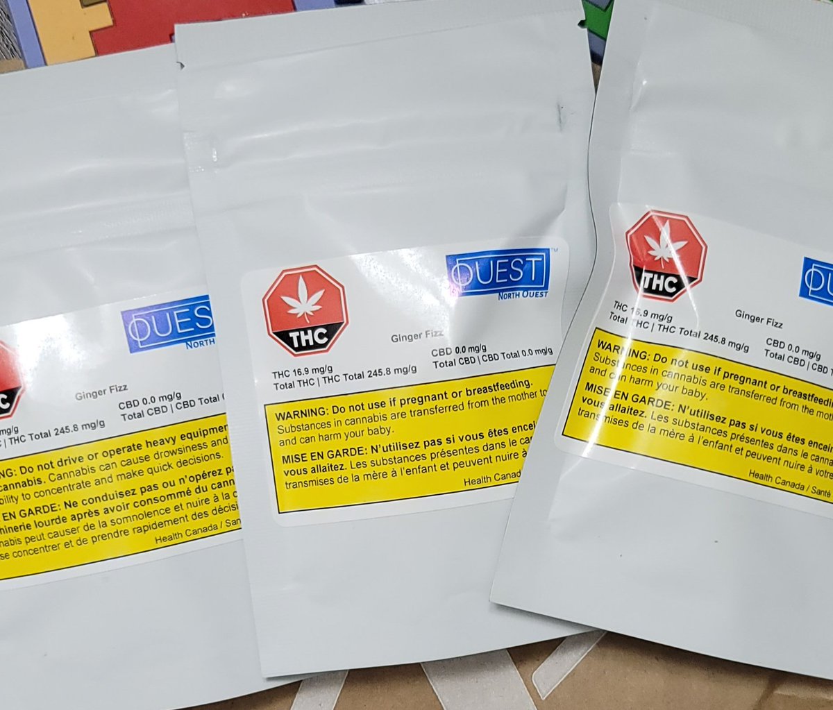 Mario204Super's tweet photo. A Super haul from @ouestcannabis at #Delta9 @Delta9BioTech revised menu issue now offering #GINGERFIZZ 24.8% Thanks to everyone's help in the mix up, it shows how much these companies actually care about us and their Brand. Pins, stickers, swag from D9 π₯° just doing my part ππΌ https://t.co/5klt1LWvZa