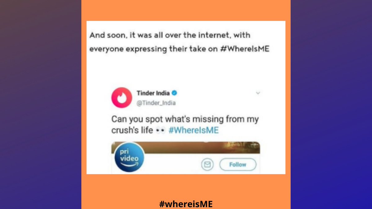 And the next was  #tinder Twisting the conversation by asking a question.. where the answer was 'Me'...Wait out for the next in line to find out who was next..the thread will be added to in 15 minutes... #conversation  #Connect