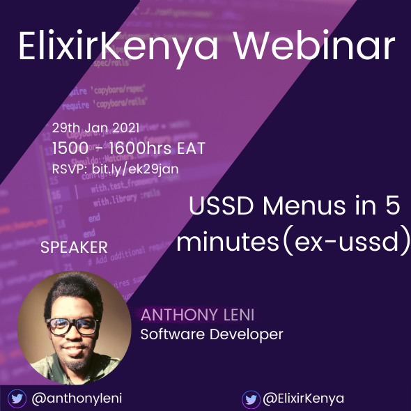 ElixirKenya (@elixirkenya) on Twitter photo "USSD allows faster communication between the user and the client application, is not device-dependent and can be operated without any form of an activation taking place," says Bongo Live in this article medium.com/@bongolive/uss…
Join us as we learn more of USSD with <a href="/AnthonyLeni/">Anthony Leiro</a> "USSD allows faster communication between the user and the client application, is not device-dependent and can be operated without any form of an activation taking place," says Bongo Live in this article medium.com/@bongolive/uss…
Join us as we learn more of USSD with <a href="/AnthonyLeni/">Anthony Leiro</a>