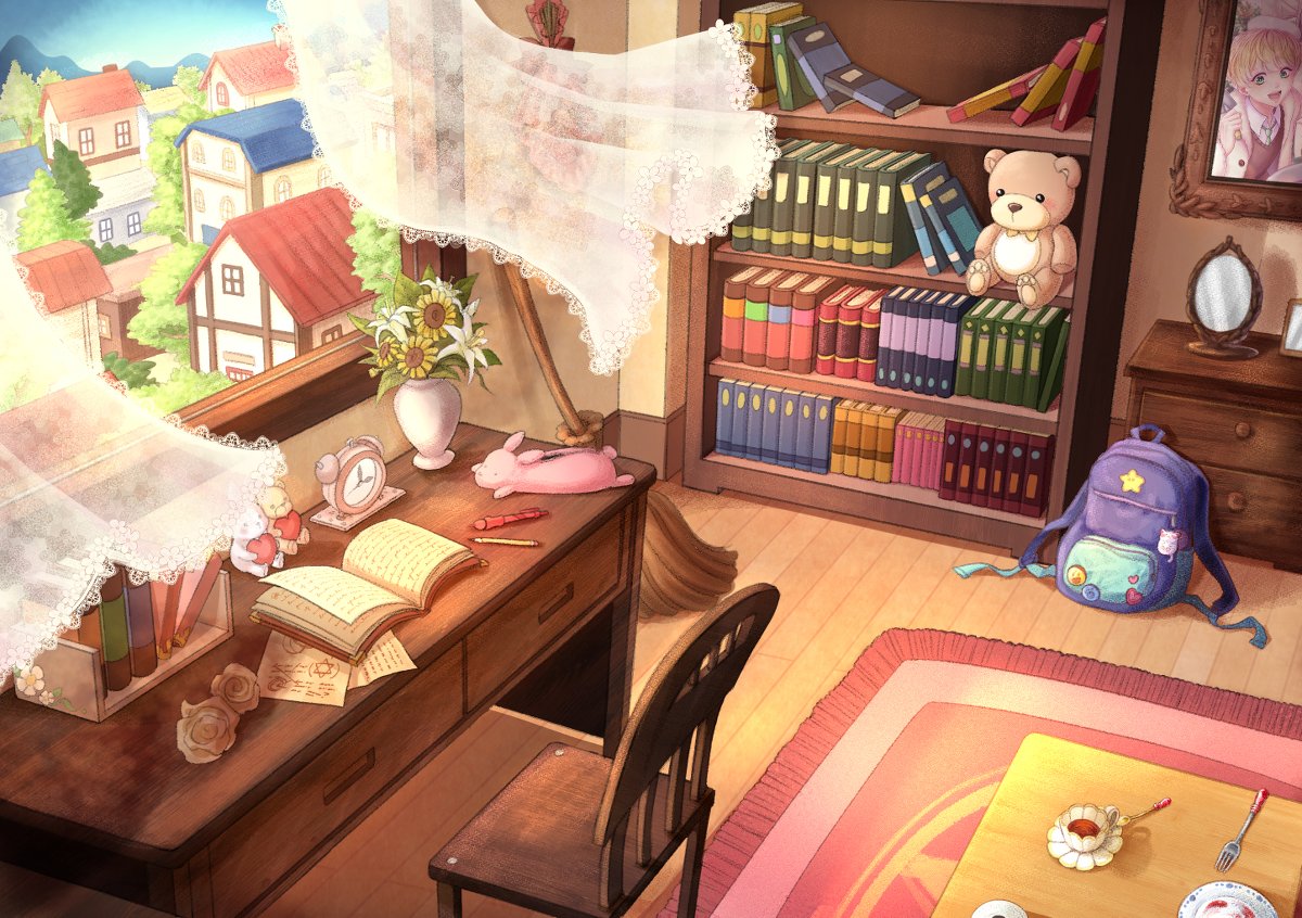 Mendy お仕事募集中 少女の部屋 オリジナル 女の子 背景 背景イラスト 部屋 T Co Qmhfzfdghy