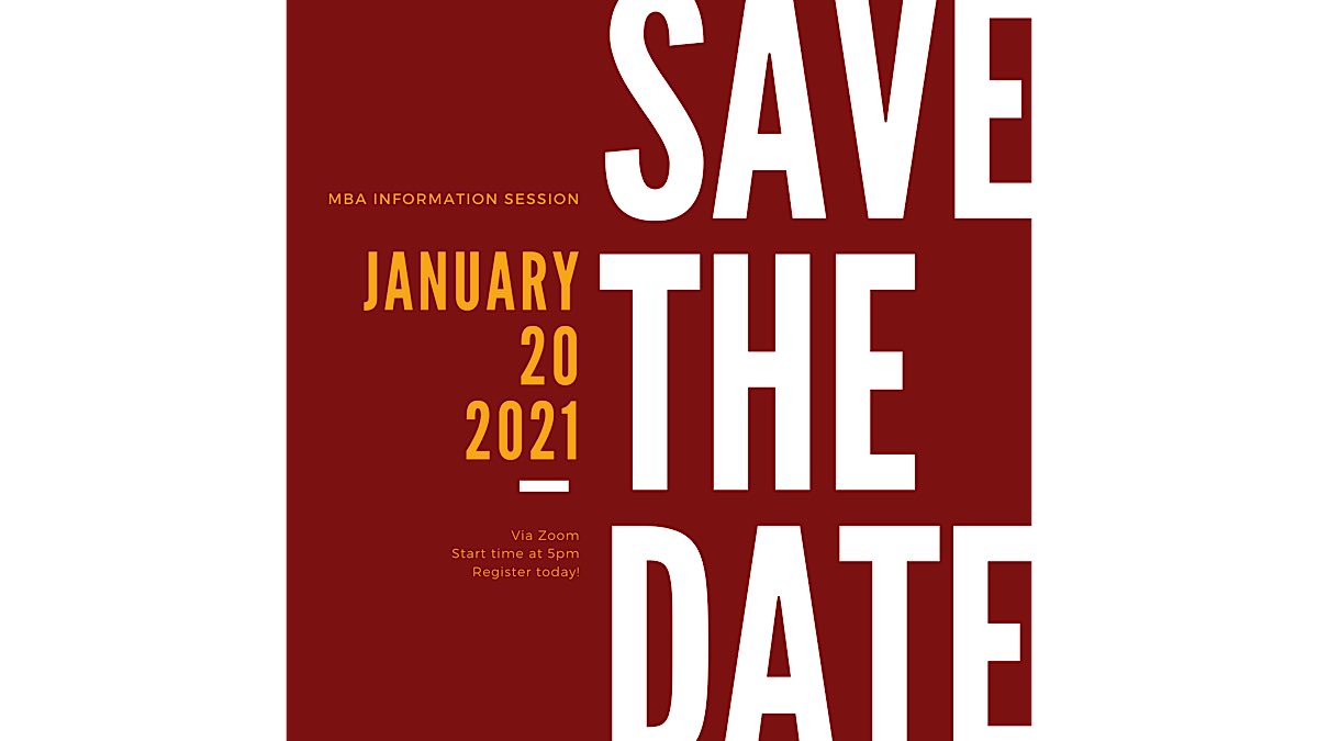 St. John Fisher College's MBA program focuses on the whole person, to fit your unique needs as a student and contributing member of today's workforce. Join us for a Zoom session to learn about program requirements and the application process, and get your questions answered.