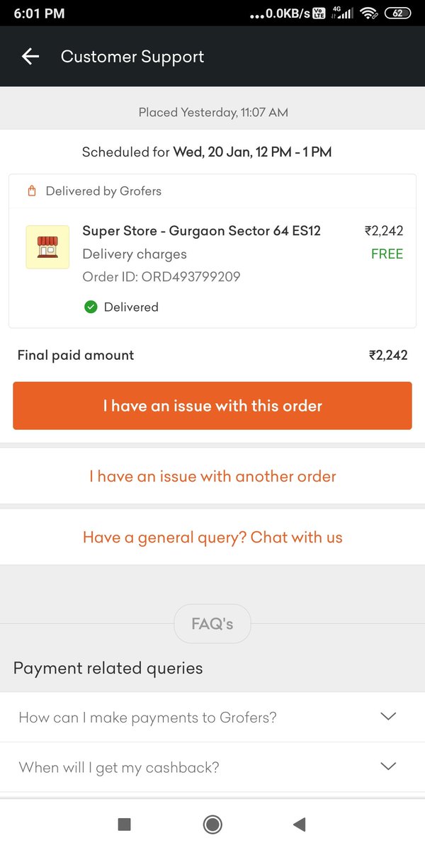 pratibhashriva6's tweet photo. @Grofers Account operated with 8058684127 and order id is given below. https://t.co/dlwWxS4SR8