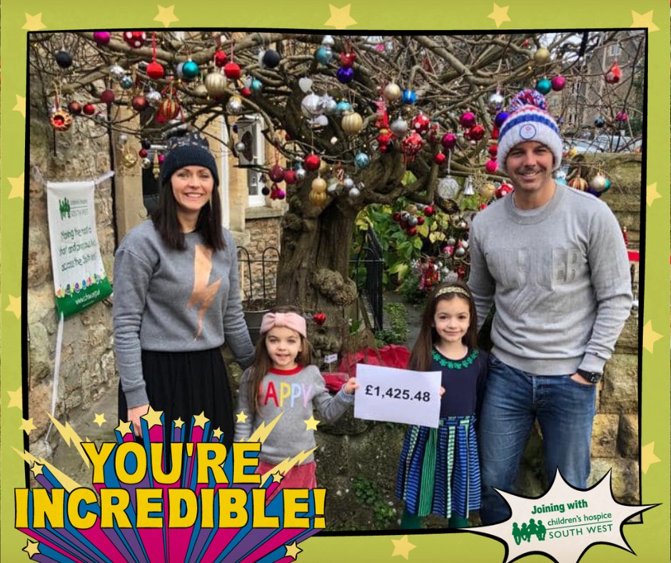 CHSW's tweet photo. Lucy Grimsted from Clevedon raised over £1,700 for CHSW over Christmas!

Lucy said: “We would like to say a massive thank you to ALL who donated to ‘The Big Bauble Hang 2020’. What incredible community spirit we have. We could not be happier with this total.” https://t.co/AhWzjReuFC