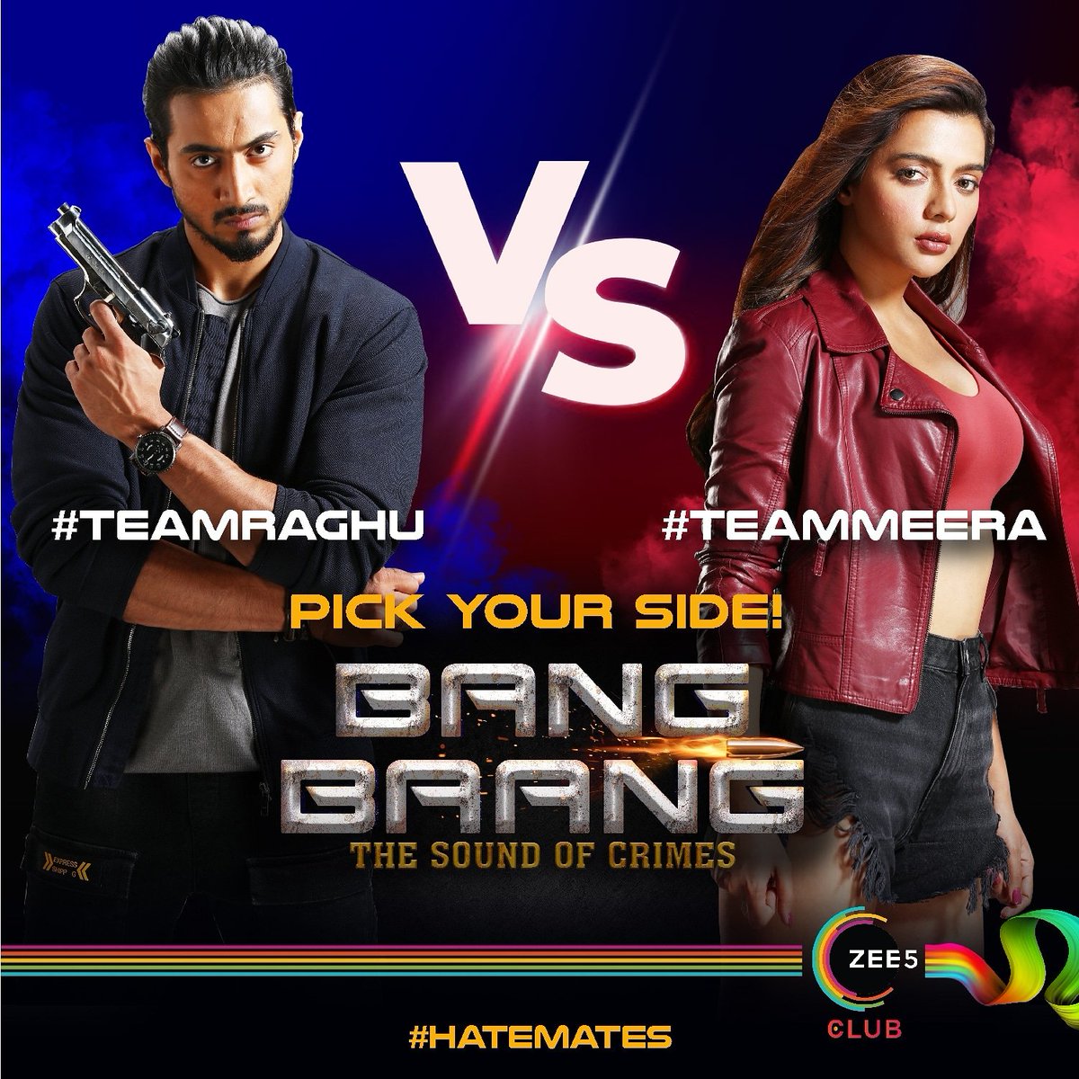 Free5onZee5's tweet photo. Ho raha hai batwara #HateMates ki team ka. Comments mein batao, whose side are you on? #TeamRaghu ya #TeamMeera. https://t.co/FpoDrMI28C