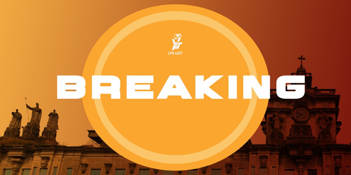 LFSUST's tweet photo. BREAKING: A student from UST SHS council was recently dismissed from his position due to a Facebook post that was allegedly in violation of the Code of Conduct, and for being a member of a mass organization. 

#USTSHSFightBack
#CompassionNotRepression https://t.co/FcZKaEThAX