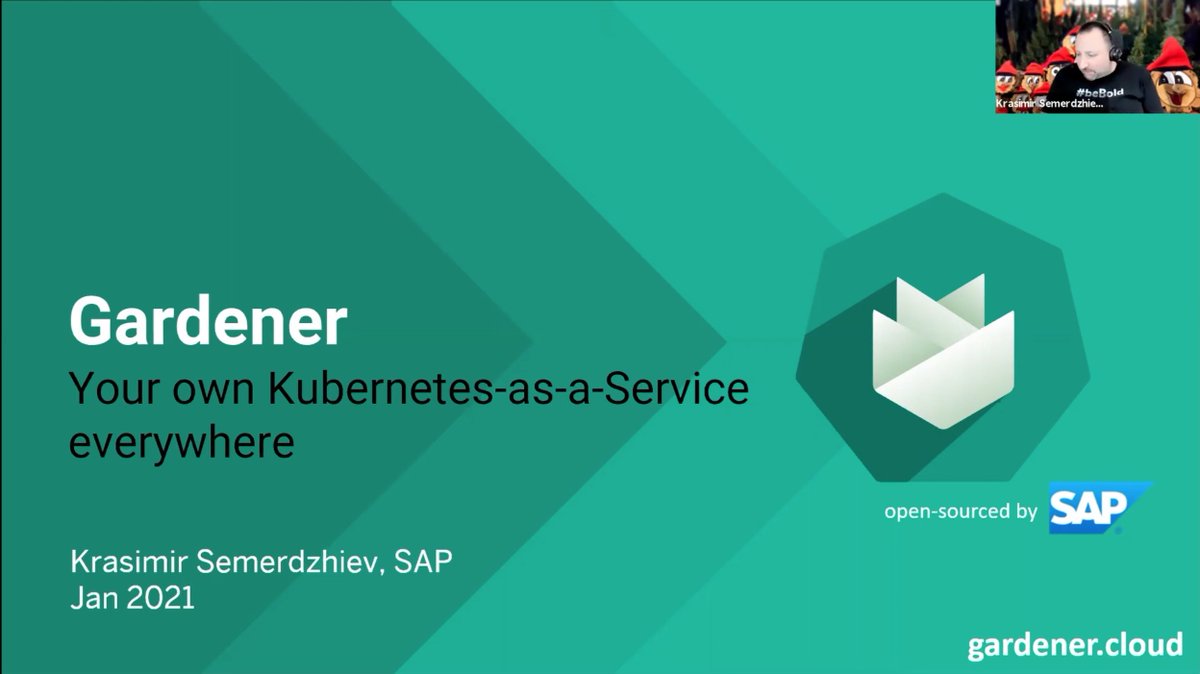 GardenerProject's tweet photo. https://t.co/recmlYEbjr Wondering How Gardener helps organisations run Kubernetes multi-cloud? @evilyeti shared his view at the Multi Cloud Meetup - Kickoff hosted by @emaildanwilson last week.

#GardenerProject #kubernetes #k8s #multicloud #cloud #opensource #meetup https://t.co/vpWmeqpa8I