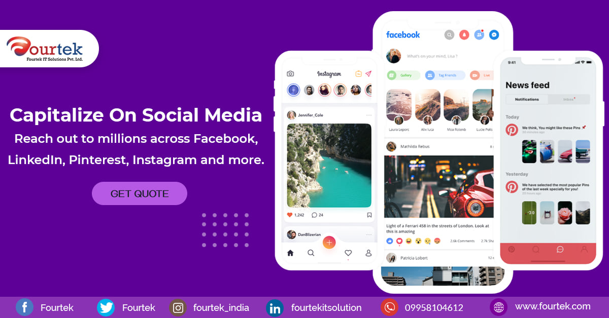 Grow up your #business through various #social #media #resources such as #Facebook, #Twitter, #Pinterest and many more. We provide the best #SMO services in India at Affordable rates. Call +91-9958104612 or Visit bit.ly/2XMZwjo !!