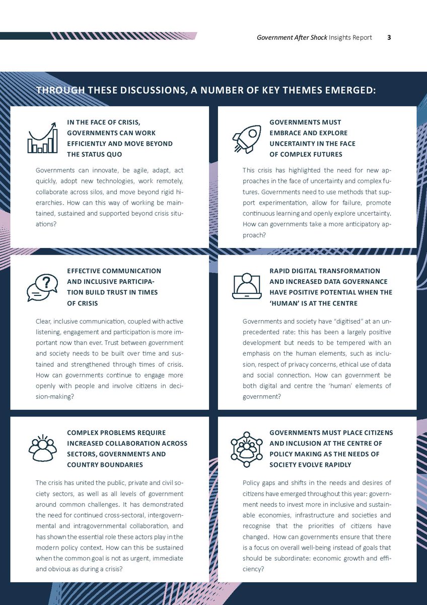 AfterSmart's tweet image. REPORT ⚡️update:

𝗚𝗼𝘃𝗲𝗿𝗻𝗺𝗲𝗻𝘁 𝗔𝗳𝘁𝗲𝗿 𝗦𝗵𝗼𝗰𝗸

Some lessons from our global panels - from systemic resilience to tech leadership.

Download: oecd-opsi.org/wp-content/upl… 

Special thanks to @OPSIgov, @hbuisma and @CaptainInnovate for their outstanding efforts!