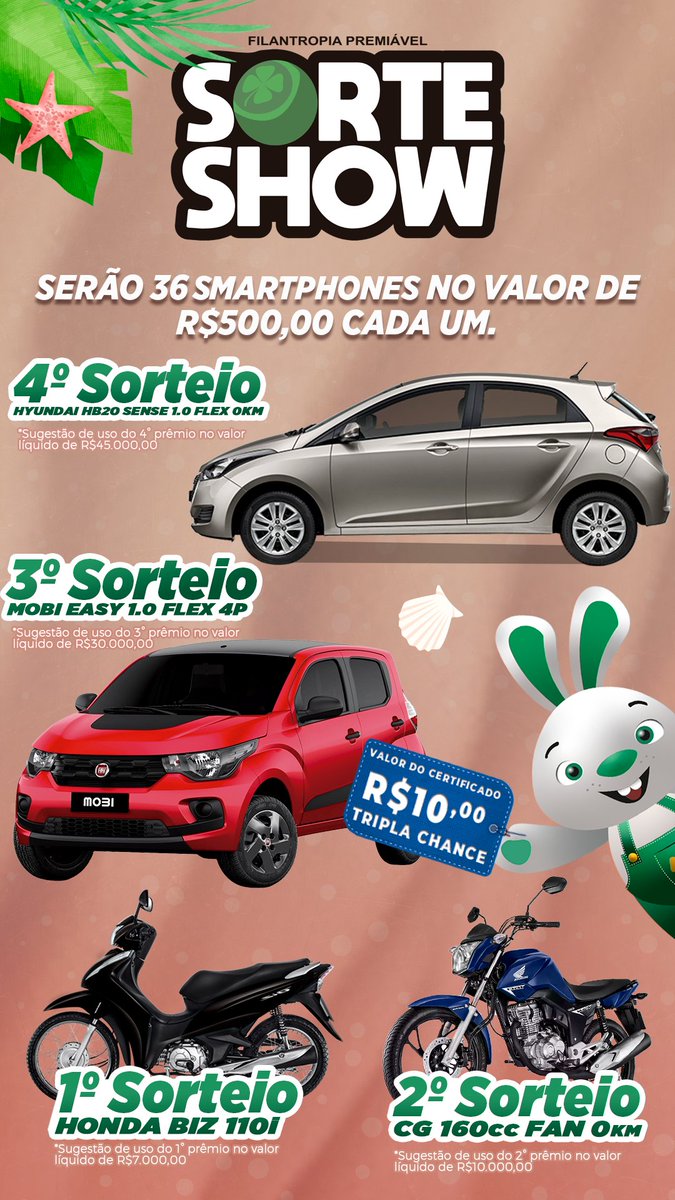 sorteshowbr's tweet image. Bom dia, bom dia, bom dia! 

Já garantiu seu Sorte Show desta semana? Se liga nos prêmios aqui embaixo e não perde tempo, corre garantir o seu em nosso site sorteshow.com.br