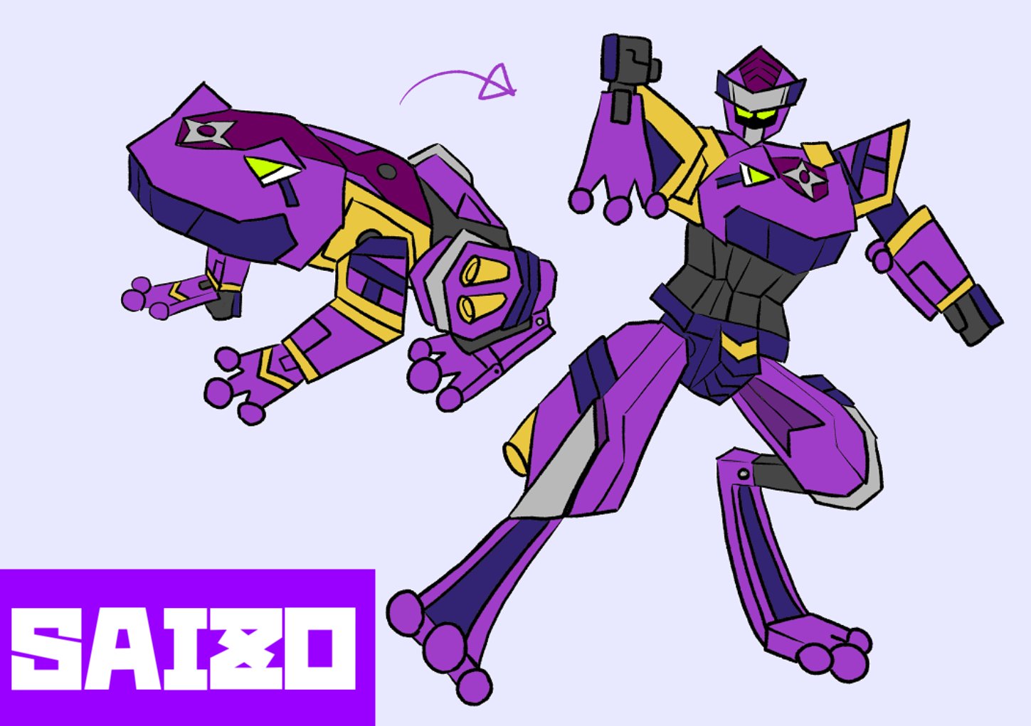 スタルケル Stalker 100日チャレンジ オリジナル変形ロボットイラスト 8日目はシーラカンスからロボットに変形する シーラカンス です 名前はシンプルでわかりやすい方がいいかなと思ってつけました 絵の上達のために２日に一回は模写の日に