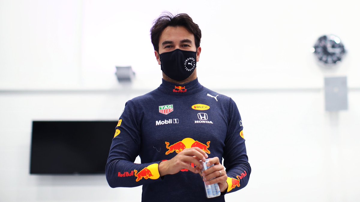redbullracing's tweet photo. The moment you've been waiting for 😉🥁 @SChecoPerez in his new Team colours 🔥 #HolaCheco 🇲🇽 https://t.co/pGALh1rLvG