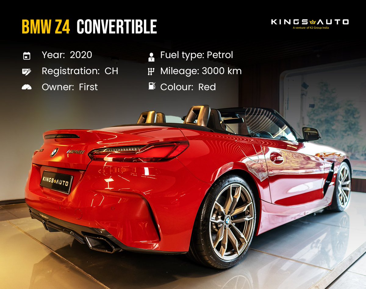 KingsAutoDelhi's tweet photo. BMW Z4 Convertible, Available at Kings auto!
.
Call us for more details: 9999727272, 8888727272
.
.
.
#kingsauto #kingasutodelhi #car #kingsautoluxury #luxurycarskingsauto #cars #luxurycars #exoticcars #classiccars #instacars #delhi #delhicars #automobile https://t.co/ghuc0FvBUV