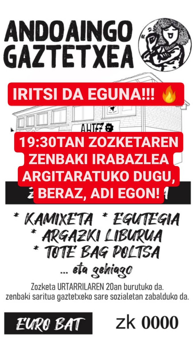 Andoaingo Gaztetxea (@gazandoain) on Twitter photo 