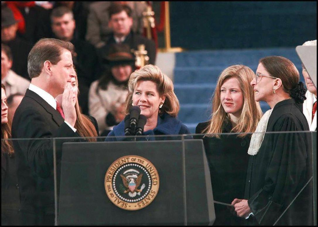 Al Gore chose RBG to swear him in in 1997. Wish she had lived to see today.