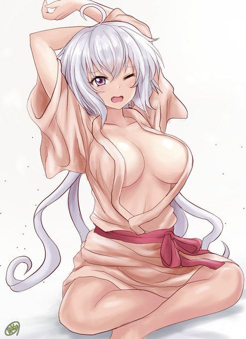 寝起き雪音クリスちゃん(浴衣) 