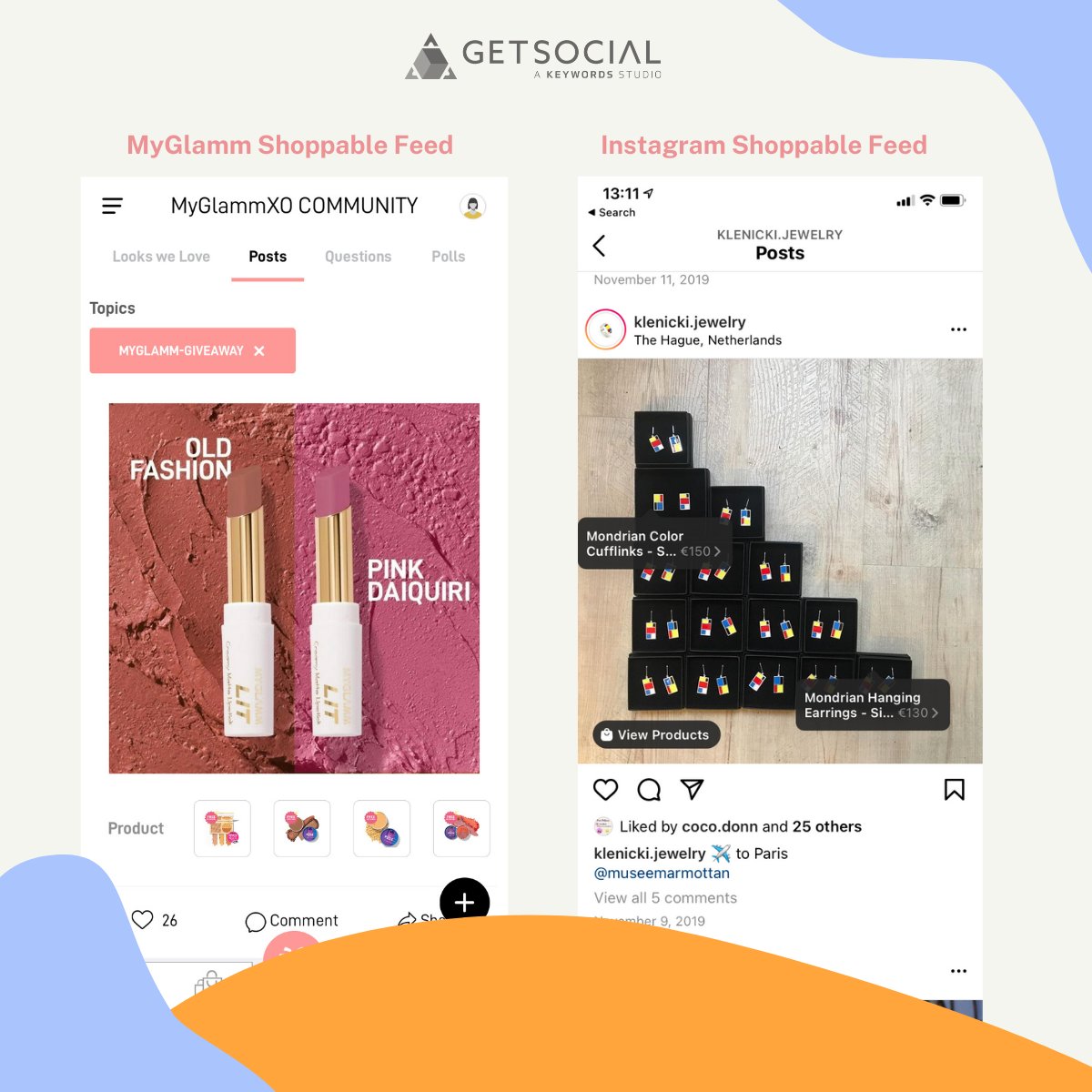 GetSocial_now's tweet photo. With Instagram introducing shops to their feeds, users no longer need to leave the app to make a purchase of a product they liked. @MyGlamm and @Modacruz created a similar shoppable experience in their apps using GetSocial feeds. Check it out!
https://t.co/BnMbLWRzHR https://t.co/8U136wRnOg