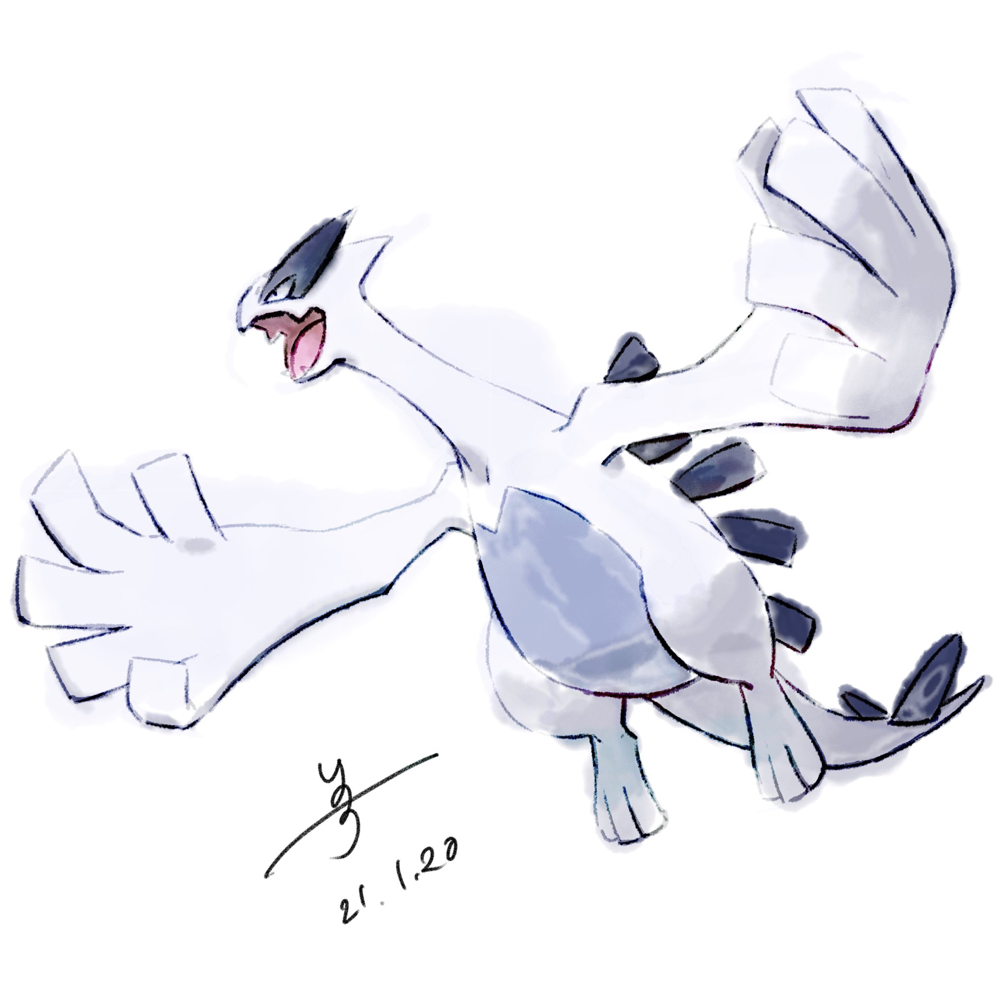 いのち あと2匹でジョウトも終わる 金銀の伝説 両方いいよなー ルギア ポケモン図鑑 ジョウト地方 Pokemon イラスト お絵かき 一日一絵 T Co Oezfdiznhw Twitter