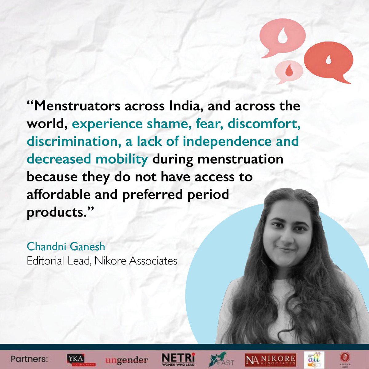 NAEconTeam's tweet photo. Editorial Lead @ChandniGanesh1 moderated a panel on access to period products in India with panelists @activistritu, Vivek Eluri, @MariyaS87 and Arundhati Muralidharan. This session was part of @paintitred_in's Red Conclave, a #RedSetGo initiative to eradicate menstrual stigma. https://t.co/gkA4hdmEDc