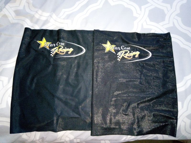 #WrenchHeads
These StarCom Racing neck gaiters were a gift from @StarcomRacing and @sungatekids
 for a donation to the Sun Gate Kids charity. They're just too tight for my HUGE melon. so i'm passing them along.
Two StarCom Racing neck gaiters available, One to each person. PM me.