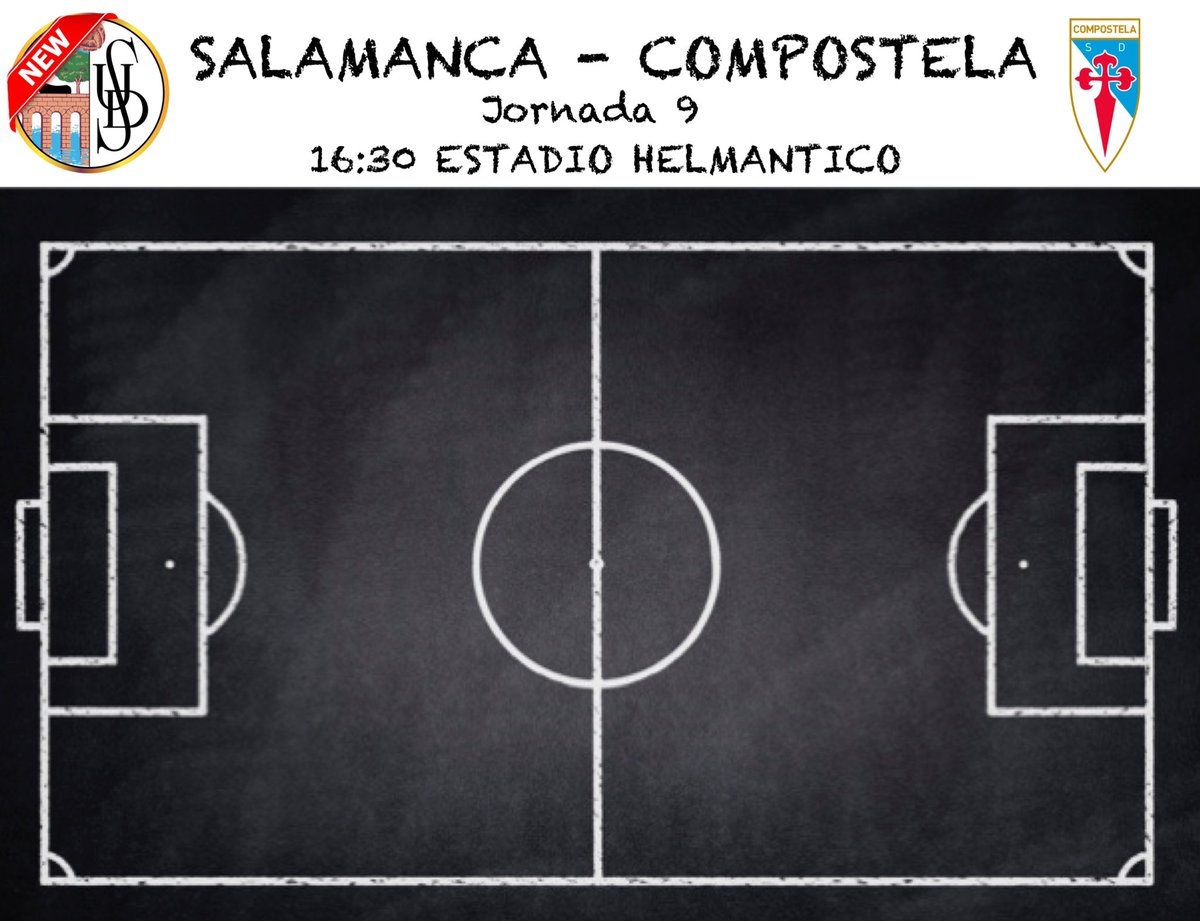 AaroonSanchez's tweet photo. ⚽️@SalamancaCFUDS - @SD_Compostela 

🕟16:30
🏟Estadio Helmántico
📝Vamos con las alineaciones:

¿Qué sacarías hoy para el “NEW Salamanca” de @lolonomara ?

#FinalTrasFinal 🌱 https://t.co/hwBko0KSM0