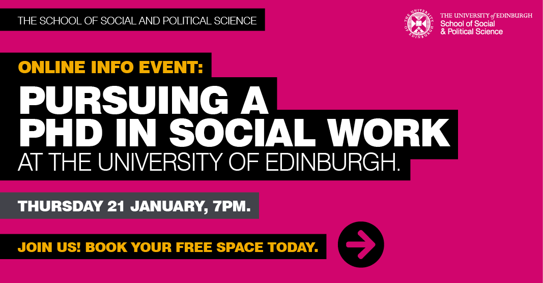 uoessps's tweet photo. Are you a practicing social worker, current student or recent graduate?
Find out about our PhD in Social Work from advisors, lecturers and current scholars at our event 👇
https://t.co/MBNPbvvPPv
Thurs 21 January, 7pm.
@CitAdviceScot @ScotParents @OPFS
#StudySocialWork https://t.co/G8vE3JDoS1