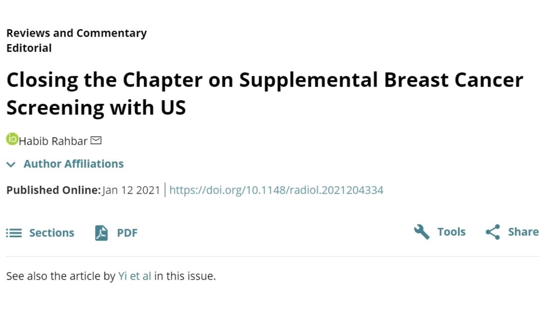radiology_rsna's tweet photo. Dr. Rahbar discusses supplemental breast cancer screening with ultrasound and the results from the latest Radiology study by Dr. Ann Yi et al. https://t.co/AdcTQAGKTe @habibrahbar @UWRadiology @UWBreastImaging @SeattleCCA https://t.co/mNRrStZc31