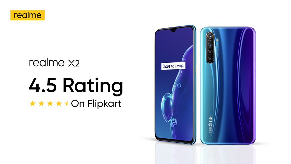 Xcellent reviews, 4.5 Rating and a Xtraordinary Flagship!
Thank you for showering love on the #realmeX2! 
Stay tuned for the latest addition to the Flagship series.
