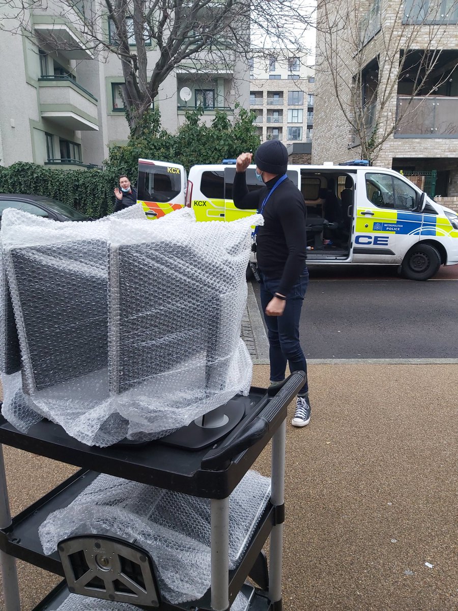 Safer Schools PC'S delivering PCs from one school to another to help vulnerable kids during lockdown Making sure nobody is behind #lockdown2021 #lockdowns #homeschooling2021 #langdonpark #saferschoolsofficers #Lockdown3 #LockdownLearning