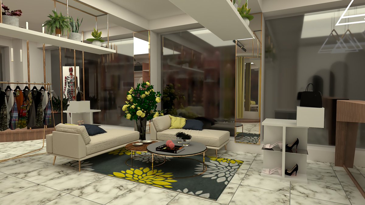 struct_spaces's tweet image. Proposed fashion store🛍🛍 #design #architecture