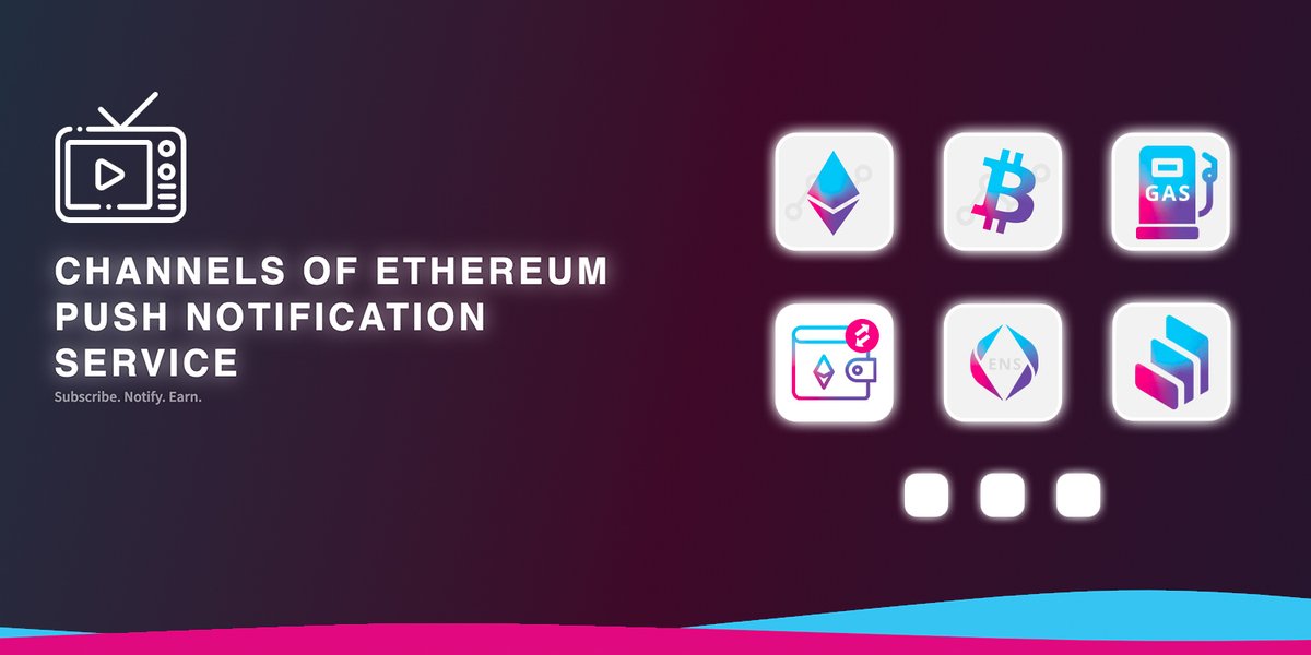 0/🌟⚒️ Channels of EPNS ⚒️🌟

📺 Channel - Services (dApps, smart contracts or even traditional servers) can send decentralized notifications to users (wallet address) using <a href="/epnsproject/">EPNS | $PUSH</a>.

Let's explore some of the most awesome #Web3Notif!!

👇👇👇