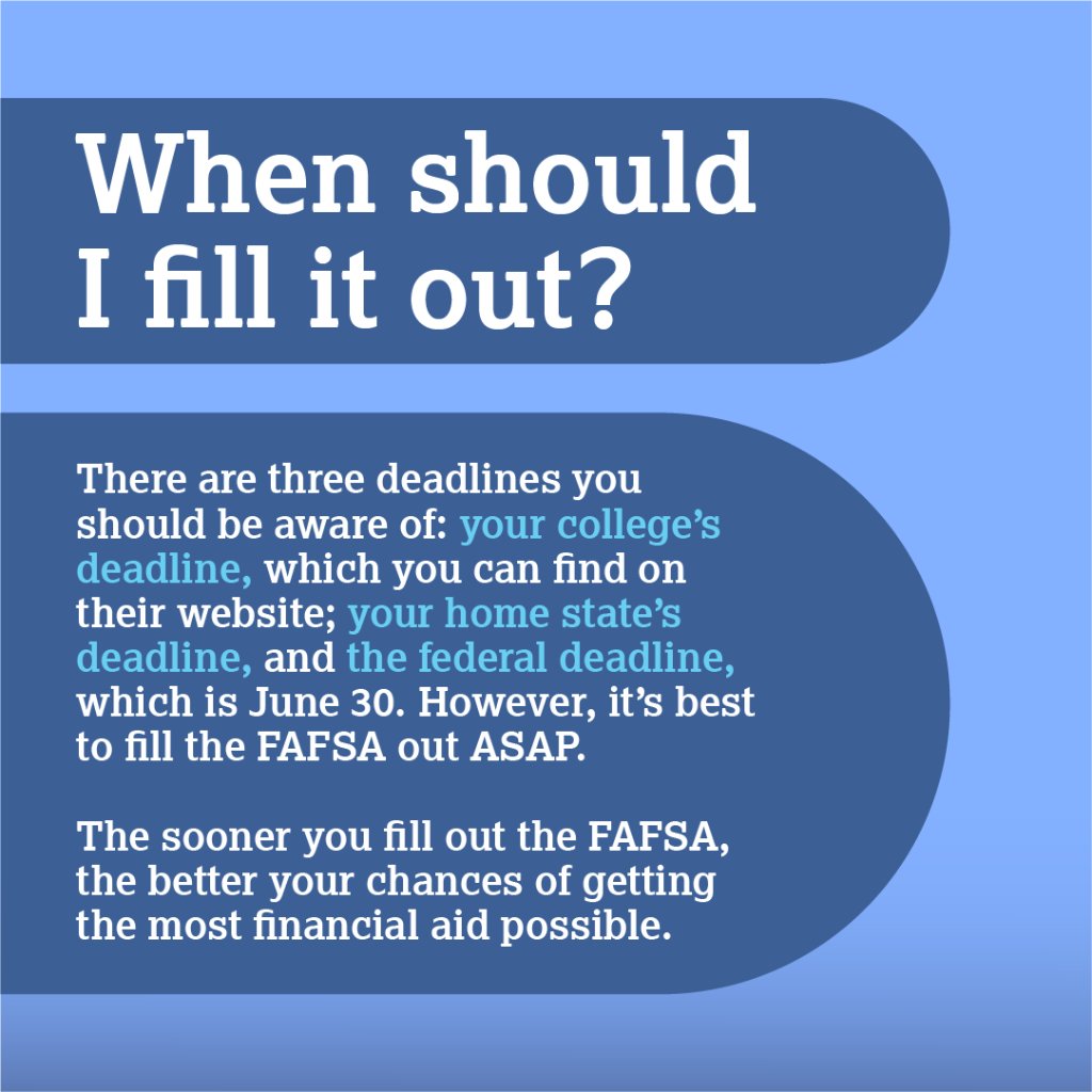 CollegeBoard's tweet image. Seniors: If you haven't already submitted your @FAFSA, do so as soon as you can at spr.ly/6012HZOHe.