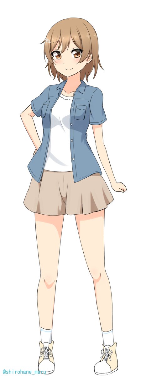 この服装はできるから髪留め作ればいいのね 白羽まる のイラスト