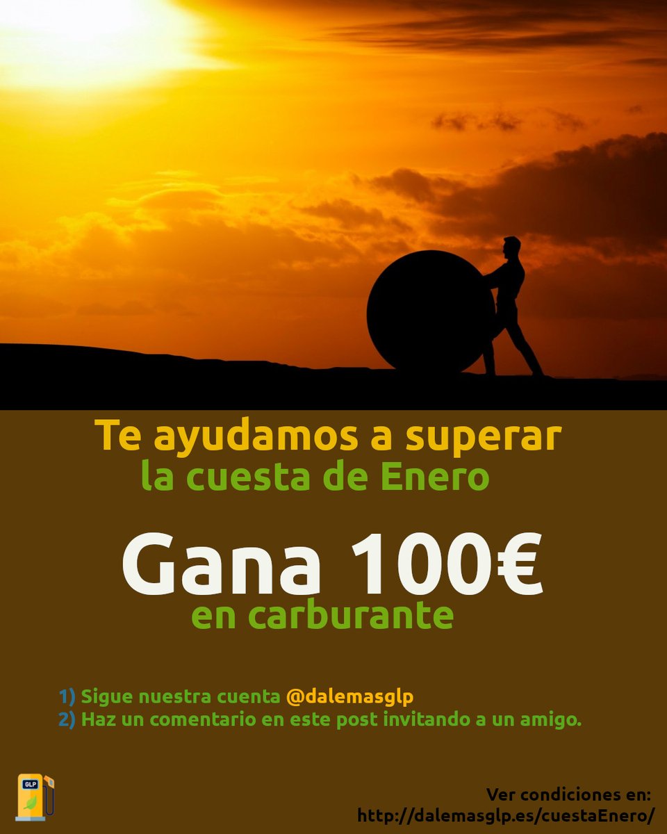 dalemasglp's tweet photo. Sabemos lo difícil que es superar la cuesta de Enero, es por ello que te invitamos a participar en nuestro sorteo de 100€ en #carburante por medio de una REGALOCARD REPSOL CARBURANTE @okgift_es  

Detalles en:
https://t.co/oyKe94uNTw

#dalemasglp #cuestaEnero #cuestaEnero2021 https://t.co/ES23fpx8DT