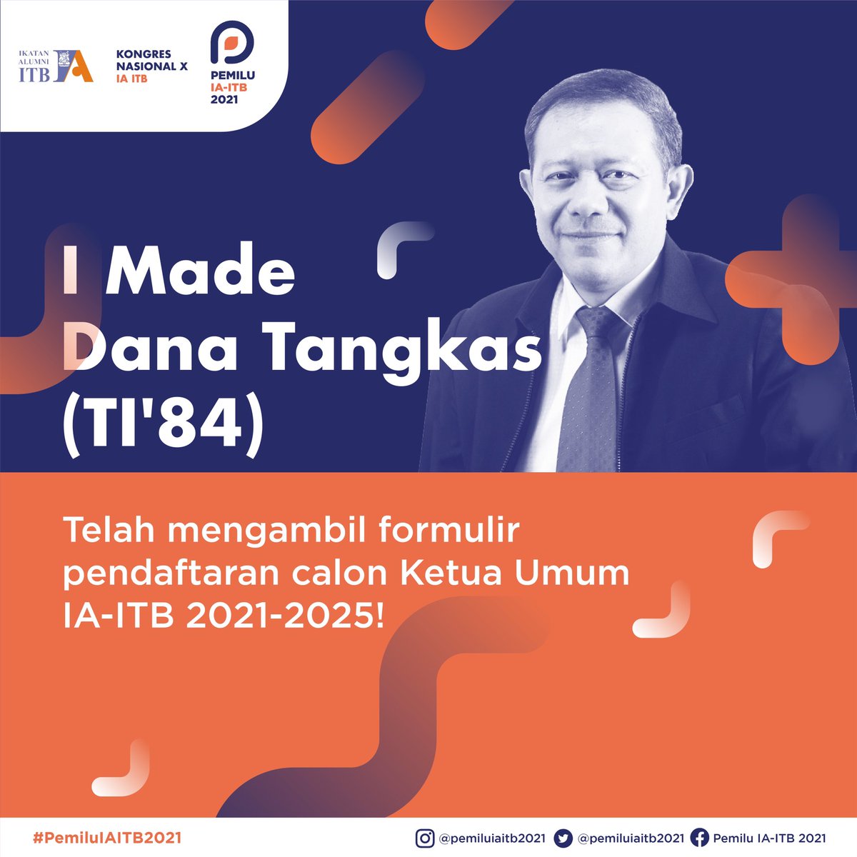 Hai Alumni ITB dan Indonesia!
Inilah pendaftar calon Ketua Umum IA-ITB 2021-2025! Kenali mereka yuk, untuk menentukan pilihan Ketua Umum IA-ITB mu.
Bagi yang akan mencalonkan, pendaftaran masih dibuka! Segera daftarkan dirimu dan pantau terus WAG &amp; semua sosmed @pemiluiaitb2021